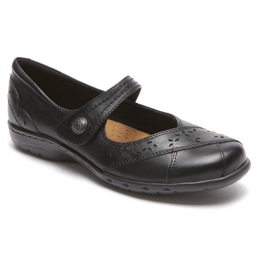 Rockport Womens Cobb Hill Petra Mary Jane - Flats Black - WTP562371